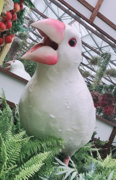 掛川花鳥園の文鳥模型3
